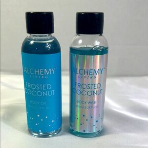 Alchemy Living Frosted Coconut‎ Body Oil & Body Wash Set Travel Size